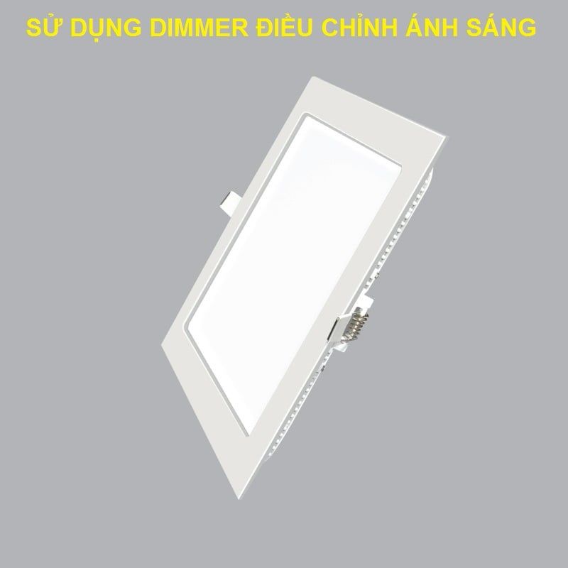 ĐÈN LED ÂM TRẦN 9W VUÔNG MPE - SỬ DỤNG DIMMER ĐIỀU CHỈNH ÁNH SÁNG