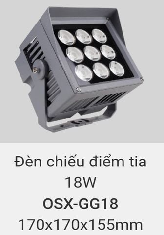  Đèn led chiếu điểm rọi cây, rọi mặt dựng tòa nhà ngoài trời chống nước IP65 vinaled 18w OSX GG18 