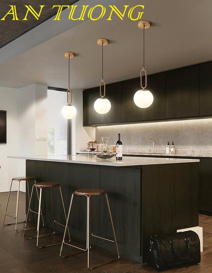 đèn thả bàn ăn, đèn thả trang trí bàn ăn, trang trí bàn đảo bếp, đèn trang trí quầy bar, đẹp - hiện đại 020