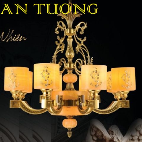  đèn chùm đồng trang trí phòng khách cổ điển, biệt thự cổ điển, tân cổ điển 010 