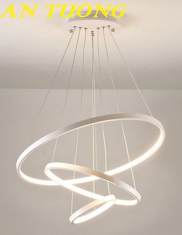  đèn thả trần 3 vòng LED decor trang trí phòng khách, phòng bếp đẹp hiện đại 0014 