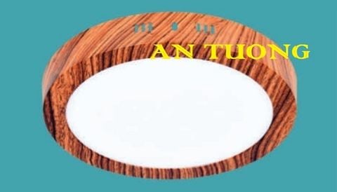  đèn trần ban công hiên nhà, lối đi hành lang tròn viền đen / viền gỗ 12w, 18w, 24w 