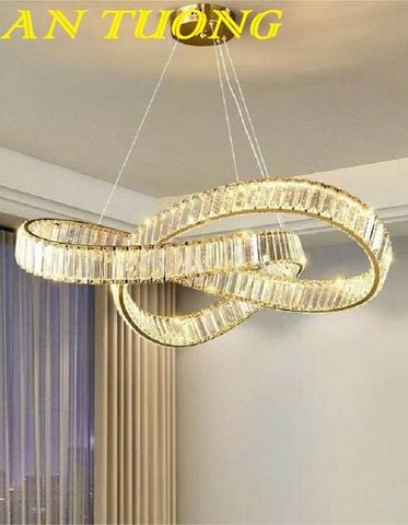  đèn thả trần vòng pha lê decor trang trí phòng khách, phòng bếp đẹp hiện đại 007 