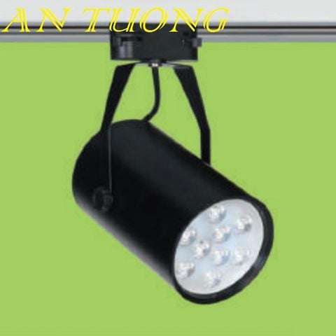  đèn rọi ray 7w, đèn rọi led gắn thanh ray 7w vỏ đen trang trí shop thời trang 