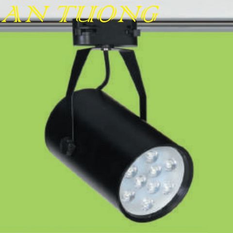  đèn rọi ray 9w, đèn rọi led gắn thanh ray 9w vỏ đen trang trí shop thời trang 