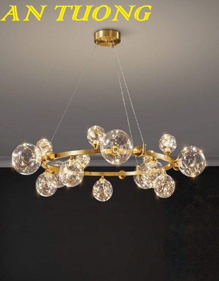 đèn thả trần vòng LED decor trang trí phòng khách, phòng bếp đẹp hiện đại 006