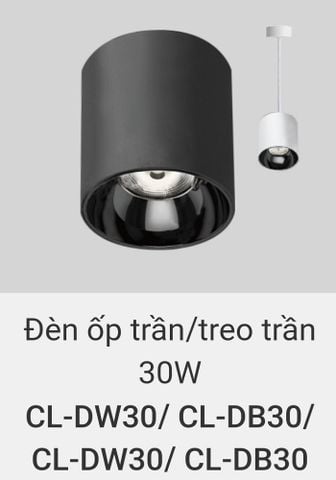  Đèn lon led ốp trần, treo trần, thả trần 30w CL DW30 , CL DB30 , CLP DW30 , CLP DB30 