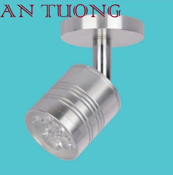 đèn rọi gắn trần nối 5w vỏ xi bạc chiếu sáng shop thời trang, showroom, salon tóc