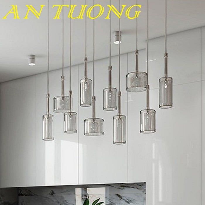 đèn treo thả trần trang trí phòng bếp đẹp, bàn đảo, quầy bar phòng ăn, bàn ăn đẹp hiện đại 02