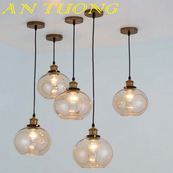 đèn treo thả trần trang trí phòng bếp đẹp, bàn đảo, quầy bar phòng ăn, bàn ăn đẹp hiện đại 05