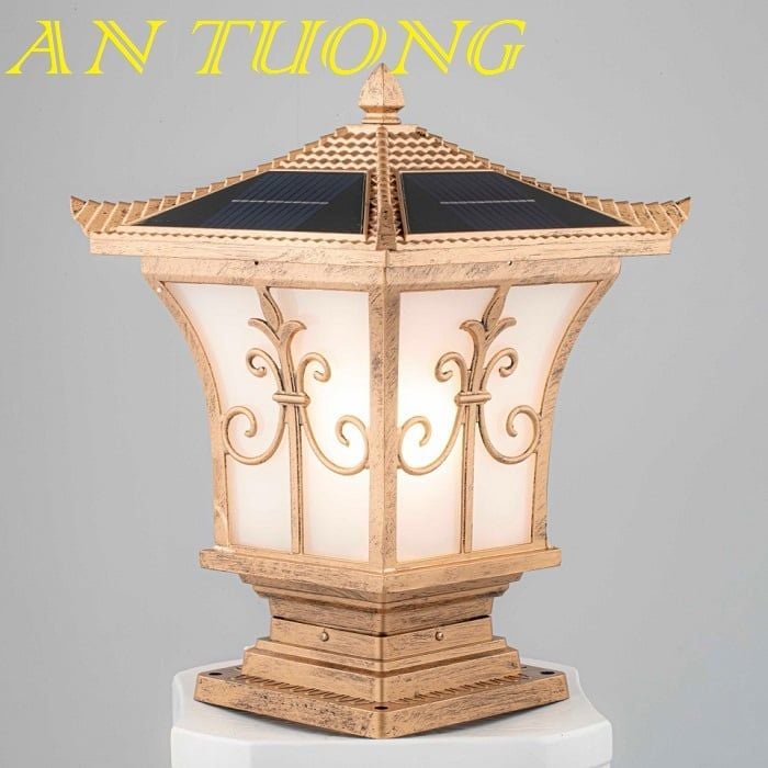 đèn trụ cổng năng lượng mặt trời 300x300, 30x30. kích thước đến 180x180mm