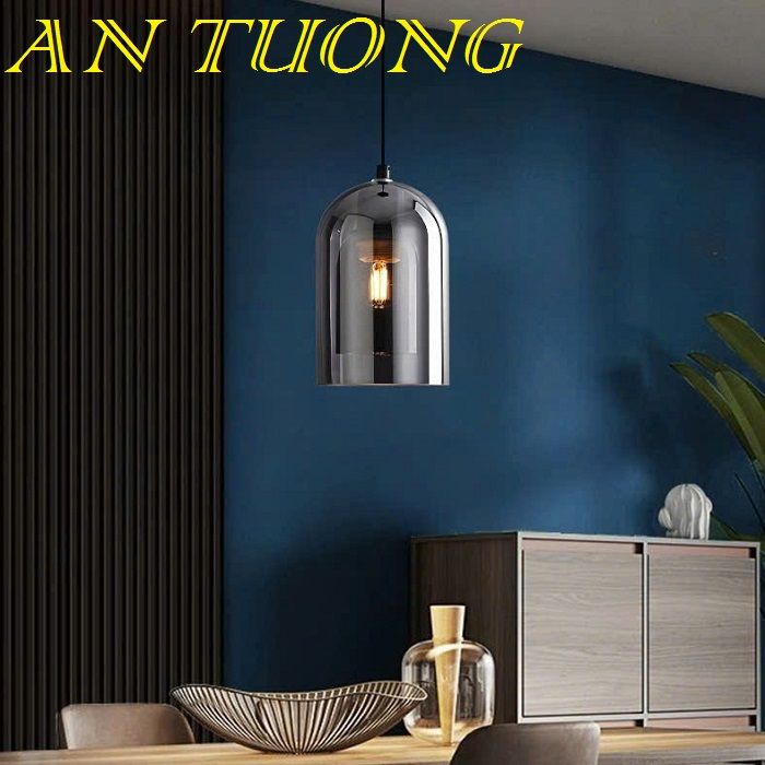 đèn treo thả trần chao thủy tinh trang trí quầy bar, bàn ăn đảo bếp đẹp, hiện đại 036