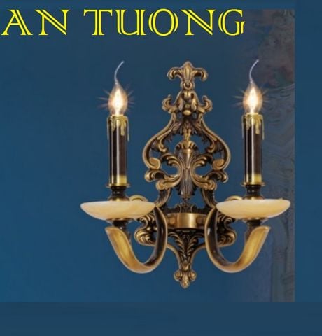  đèn tường đồng nến cổ điển trang trí cổ điển gắn tường cầu thang, lối đi hành lang cầu thang nhà cổ điển, biệt thự cổ điển 010 