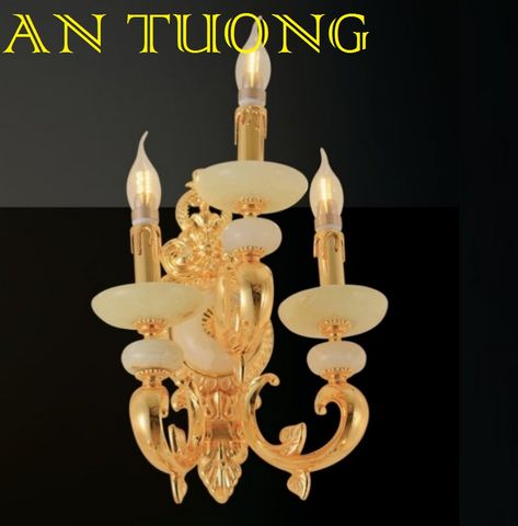  đèn tường đồng nến cổ điển trang trí cổ điển gắn tường cầu thang, lối đi hành lang cầu thang nhà cổ điển, biệt thự cổ điển 023 