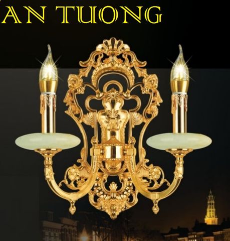  đèn tường đồng nến cổ điển trang trí cổ điển gắn tường cầu thang, lối đi hành lang cầu thang nhà cổ điển, biệt thự cổ điển 026 