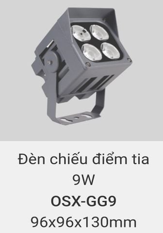  Đèn led chiếu điểm rọi cây, rọi mặt dựng tòa nhà ngoài trời chống nước IP65 vinaled 9w OSX GG9 