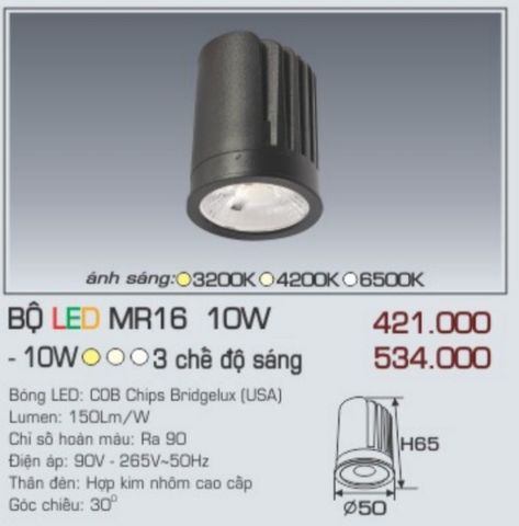  bộ led mr16 led 10w 