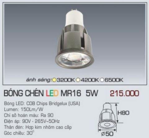  bóng chén led mr16 led 5w 