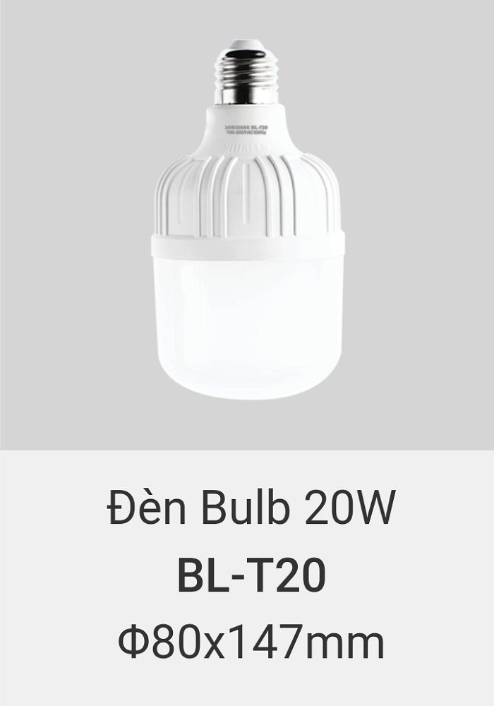 Bóng đèn led vinaled 20w BL T20