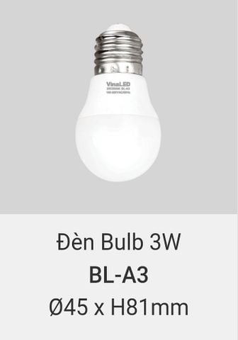 Bóng đèn led vinaled 3w BL A3 