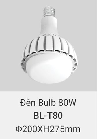  Bóng đèn led vinaled 80w BL T80 có chóa treo nhà xưởng 