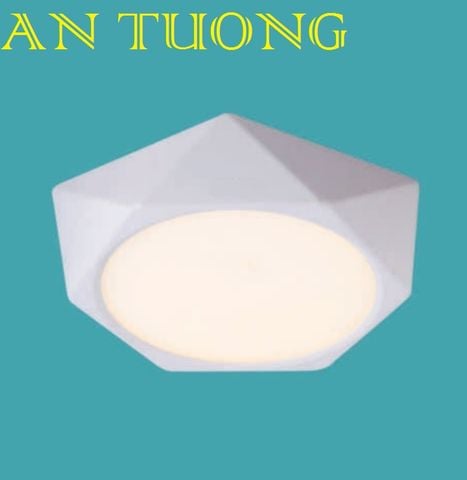  đèn led ốp trần ban công 12w lục giác, ốp nổi ban công lục giác 12w ánh sáng 3 màu, 3 chế độ, đổi màu 