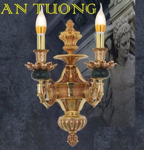  đèn tường đồng nến cổ điển trang trí cổ điển gắn tường cầu thang, lối đi hành lang cầu thang nhà cổ điển, biệt thự cổ điển 04 