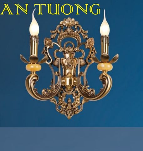  đèn tường đồng nến cổ điển trang trí cổ điển gắn tường cầu thang, lối đi hành lang cầu thang nhà cổ điển, biệt thự cổ điển 08 