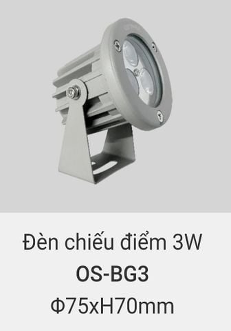  Đèn led chiếu điểm rọi cây, rọi mặt dựng tòa nhà ngoài trời chống nước IP65 vinaled 3w OS BG3 