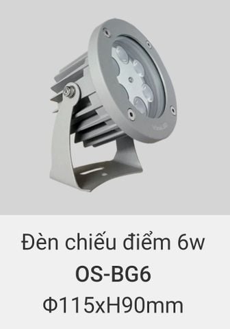  Đèn led chiếu điểm rọi cây, rọi mặt dựng tòa nhà ngoài trời chống nước IP65 vinaled 6w OS BG6 