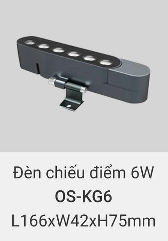  Đèn led chiếu điểm rọi cây, rọi mặt dựng tòa nhà ngoài trời chống nước IP65 vinaled 6w OS KG6 
