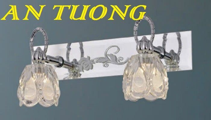 đèn rọi tranh, soi tranh 2 bóng treo vách tường trang trí 001