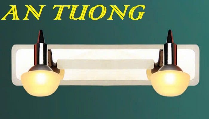 đèn rọi tranh, soi tranh 2 bóng treo vách tường trang trí 0028