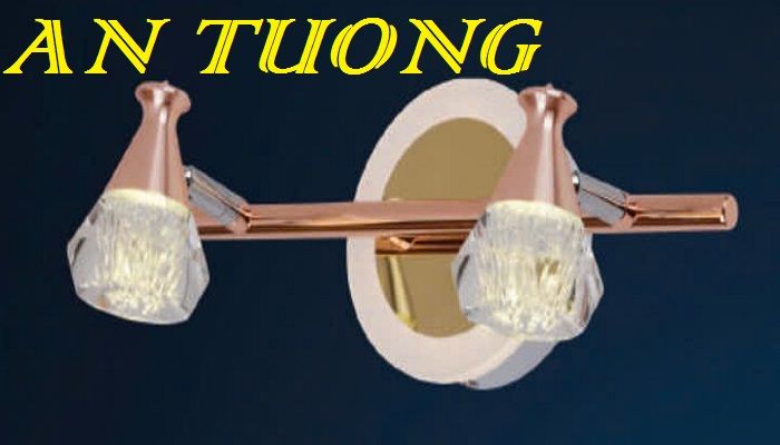 đèn rọi tranh, soi tranh 2 bóng treo vách tường trang trí 0033