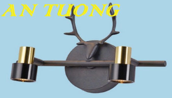 đèn rọi tranh, soi tranh 2 bóng treo vách tường trang trí 0044