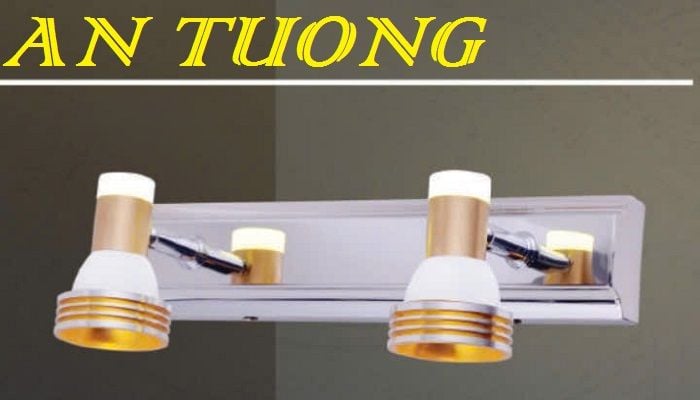 đèn rọi tranh, soi tranh 2 bóng treo vách tường trang trí 0047