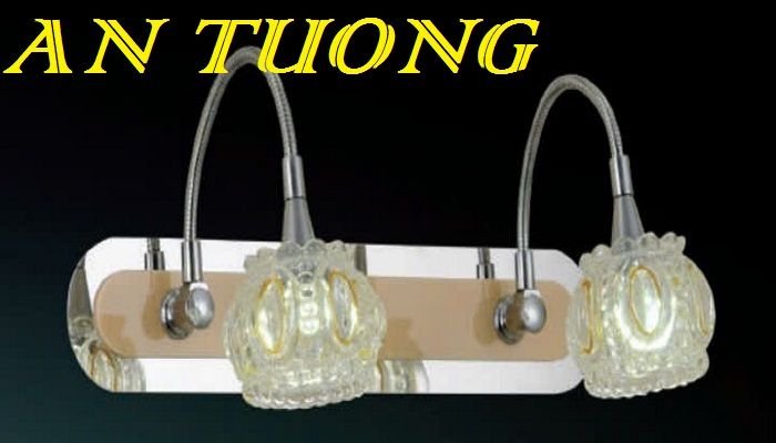 đèn rọi tranh, soi tranh 2 bóng treo vách tường trang trí 007