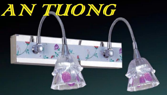đèn rọi tranh, soi tranh 2 bóng treo vách tường trang trí 008