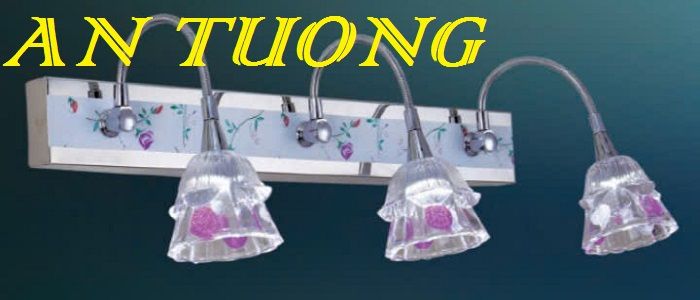 đèn rọi tranh, soi tranh 3 bóng treo vách tường trang trí 0012