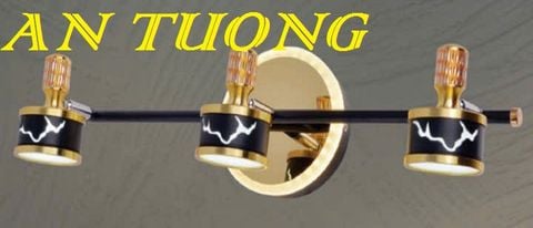  đèn rọi tranh, soi tranh 3 bóng treo vách tường trang trí 0055 