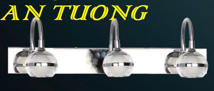 đèn rọi tranh, soi tranh 3 bóng treo vách tường trang trí 008