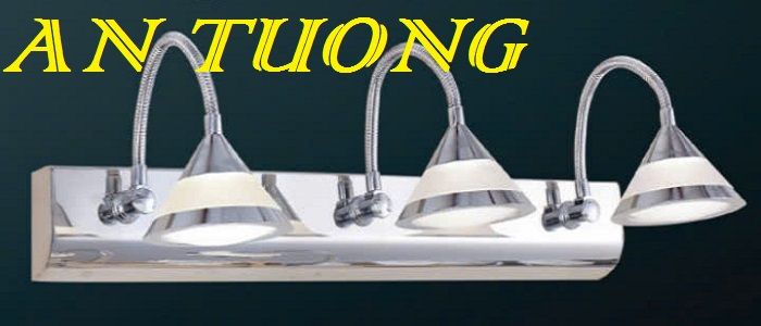 đèn rọi tranh, soi tranh 3 bóng treo vách tường trang trí 009
