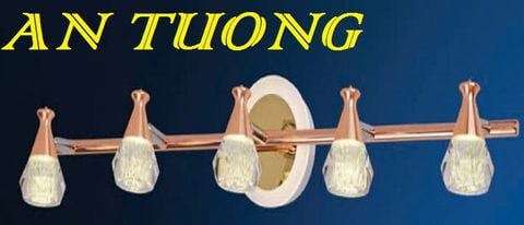  đèn rọi tranh, soi tranh 5 bóng treo vách tường trang trí 002 