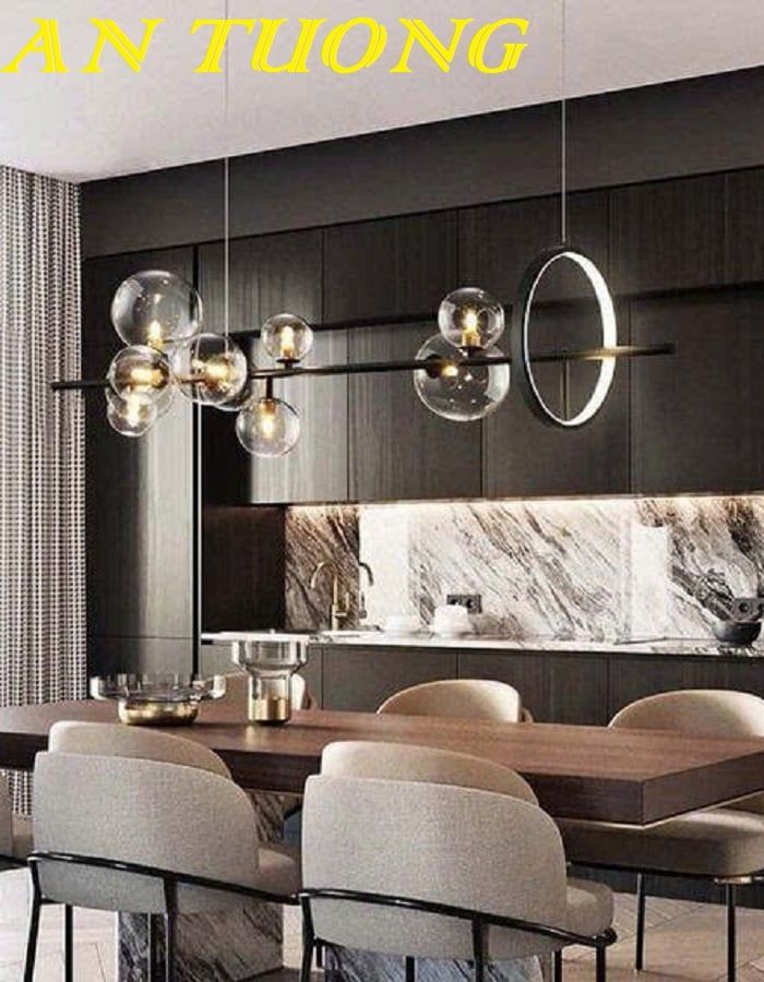 đèn thả bàn ăn decor trang trí phòng ăn, bàn bếp đẹp hiện đại 0178