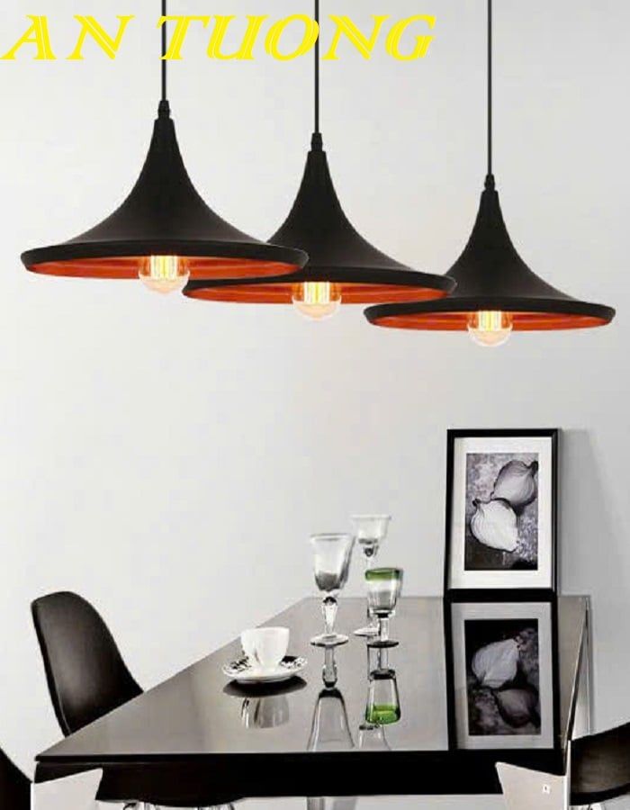 đèn thả trần decor trang trí quầy bar quán cafe, bàn ăn phòng bếp đẹp hiện đại 0185