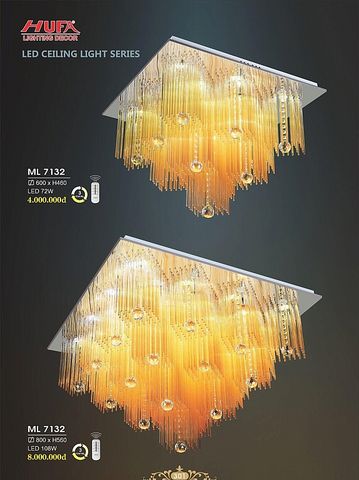  Đèn chùm mâm pha lê led ốp trần trang trí phòng khách hufa ML7132 / ML 7132 