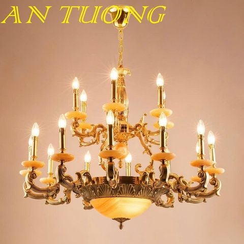  đèn chùm tân cổ điển trang trí phòng khách tân cổ điển 012 
