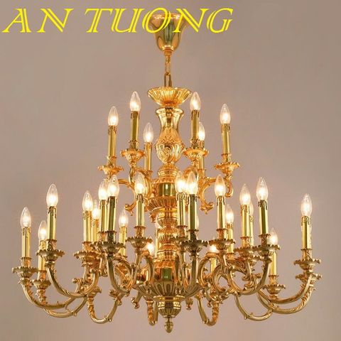  đèn chùm tân cổ điển trang trí phòng khách tân cổ điển 013 