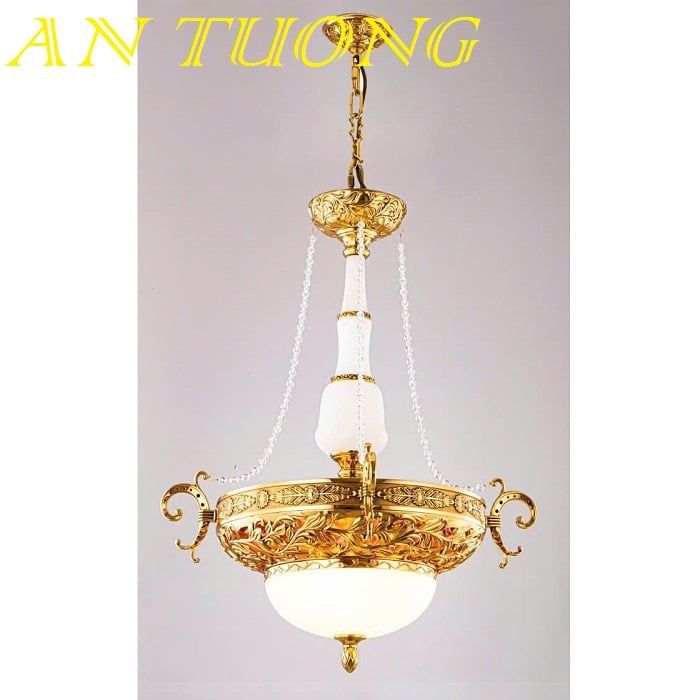 đèn chùm tân cổ điển trang trí phòng khách tân cổ điển 019