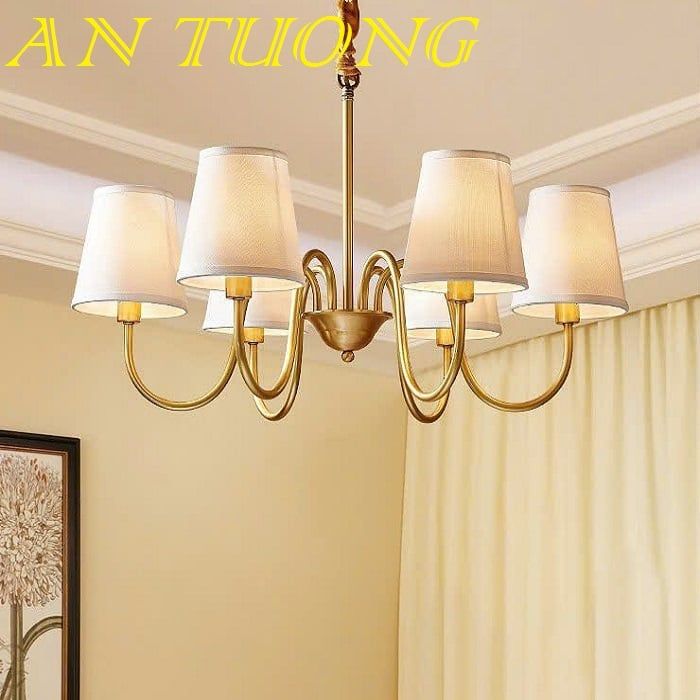 đèn chùm tân cổ điển trang trí phòng khách tân cổ điển 023
